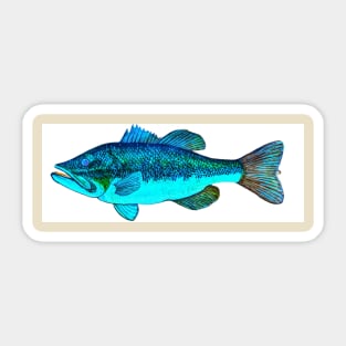 Largemouth Bass Fighting Fish Sticker